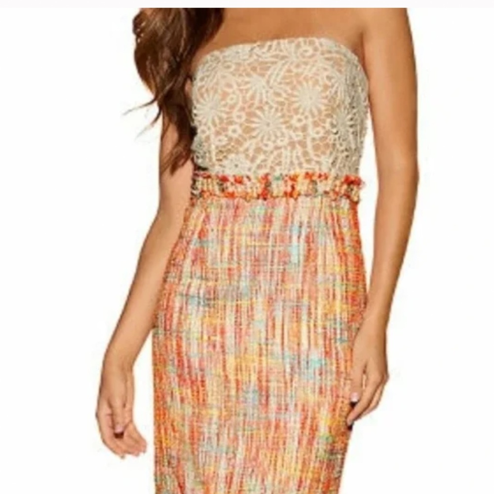 Boston Proper Crochet and Tweed Dress